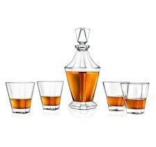 Home Bar Whiskey Decanter, Whiskey Glass Decanter Aerator Set with Four 850ml Whiskey Glasses