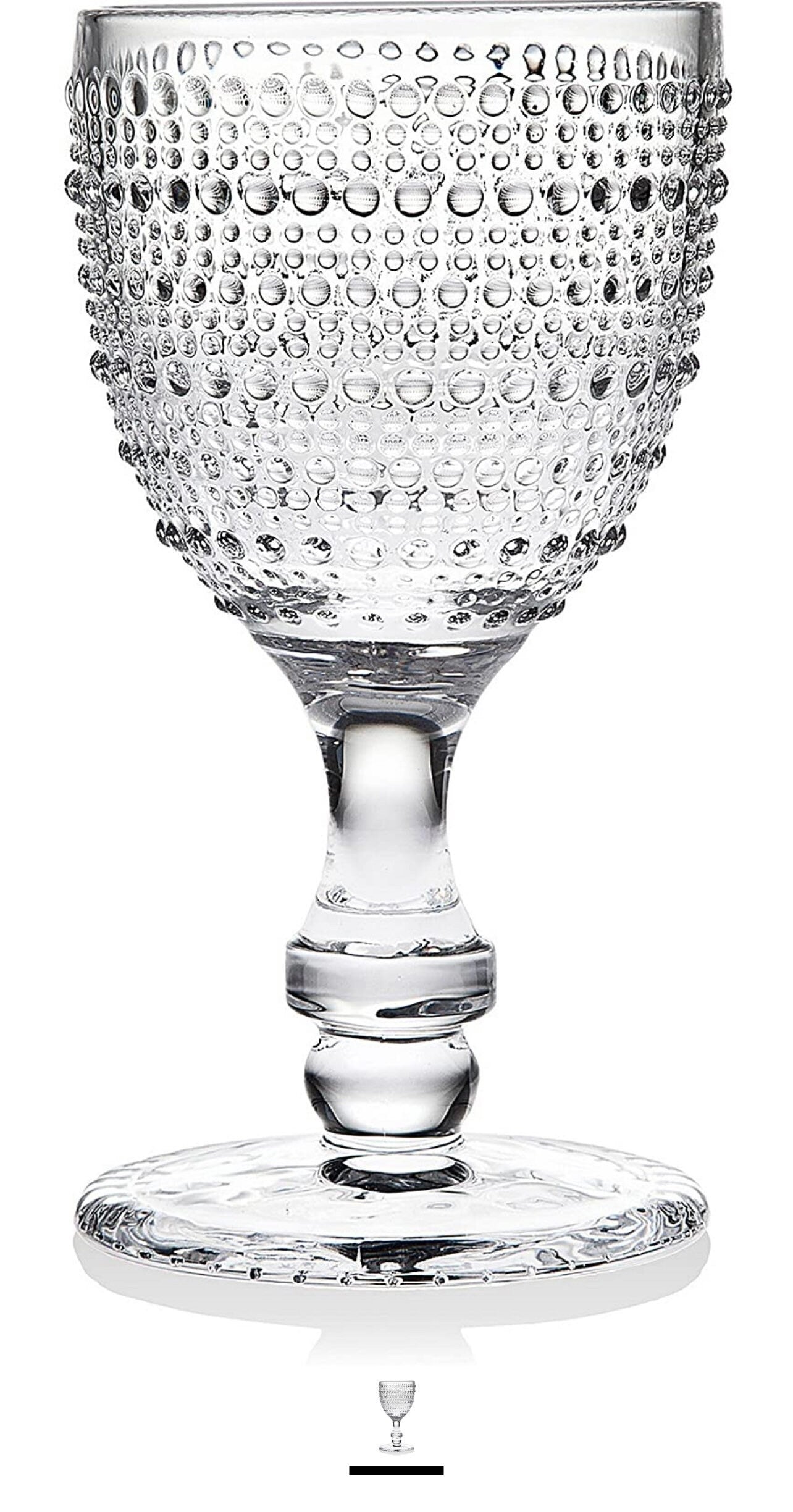 Godinger Wine Glasses Goblets, Beverage Stemmed Glass Cups - Lumina, 9oz, Set of 4