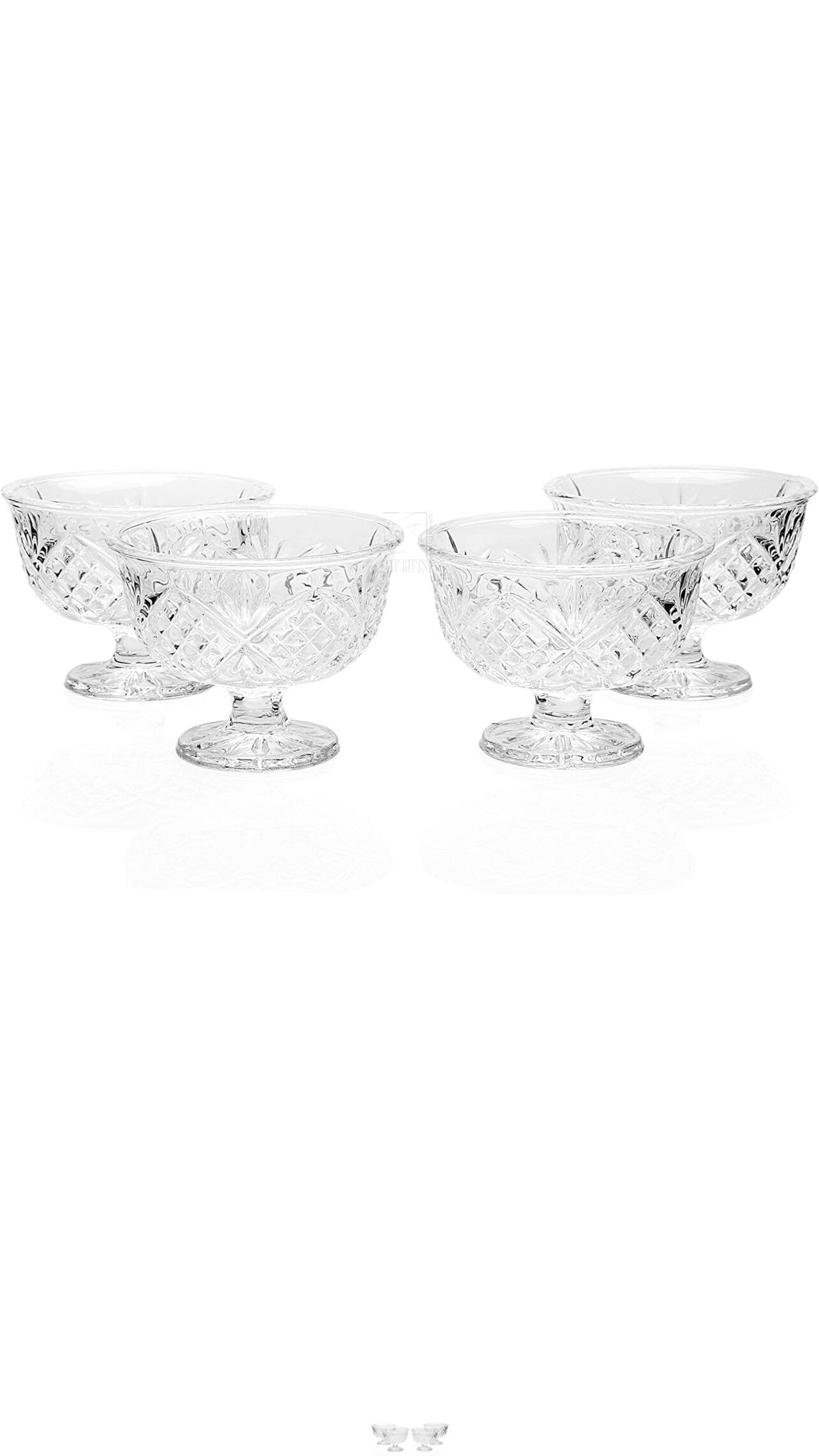 Godinger Ice Cream Dessert All Purpose Serving Bowls - Dublin , Set of 4