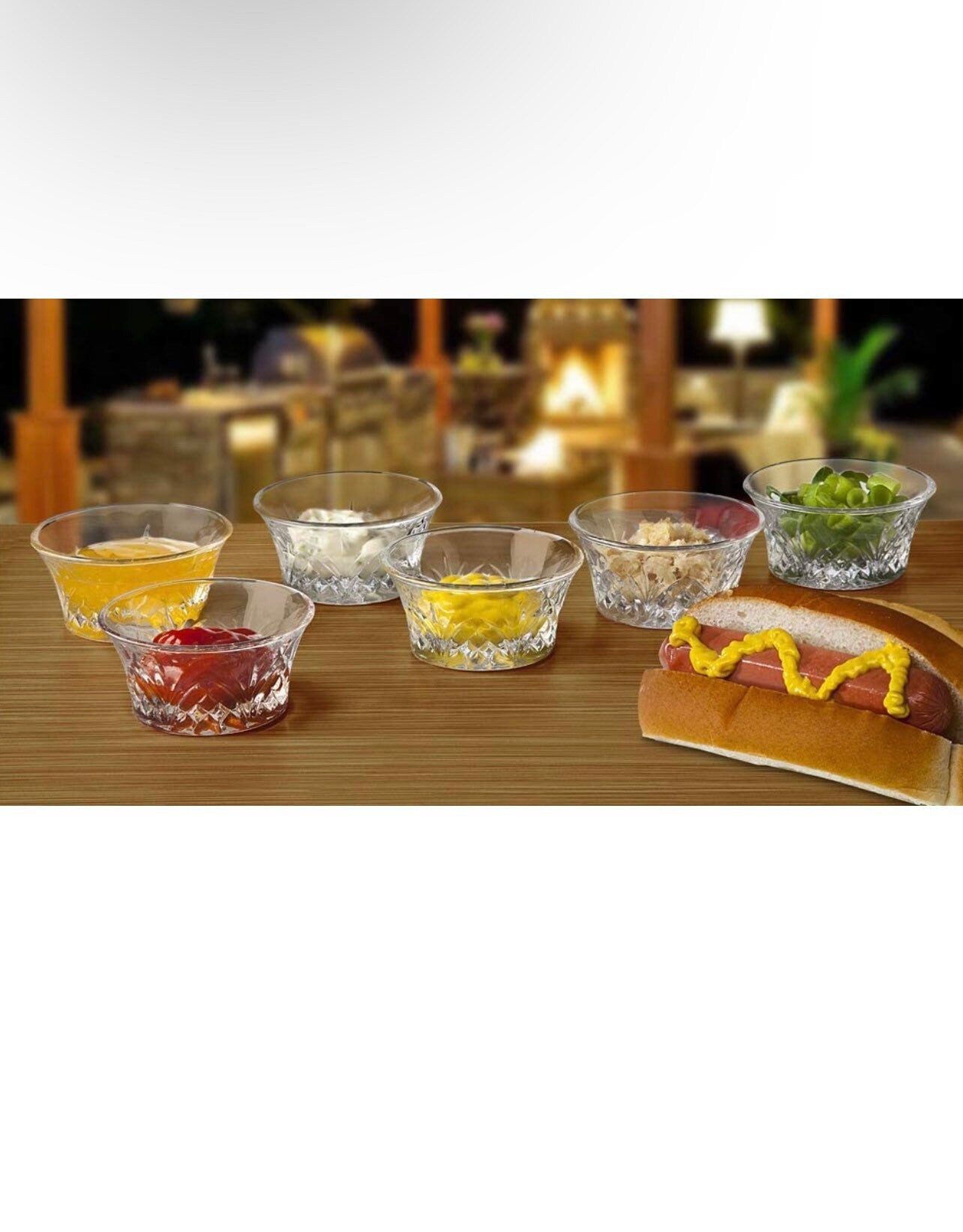 Godinger Bowl Set - Mini Crystal Prep, Dip, Dessert, Bar Dish Bowls - Set of 6, 2oz