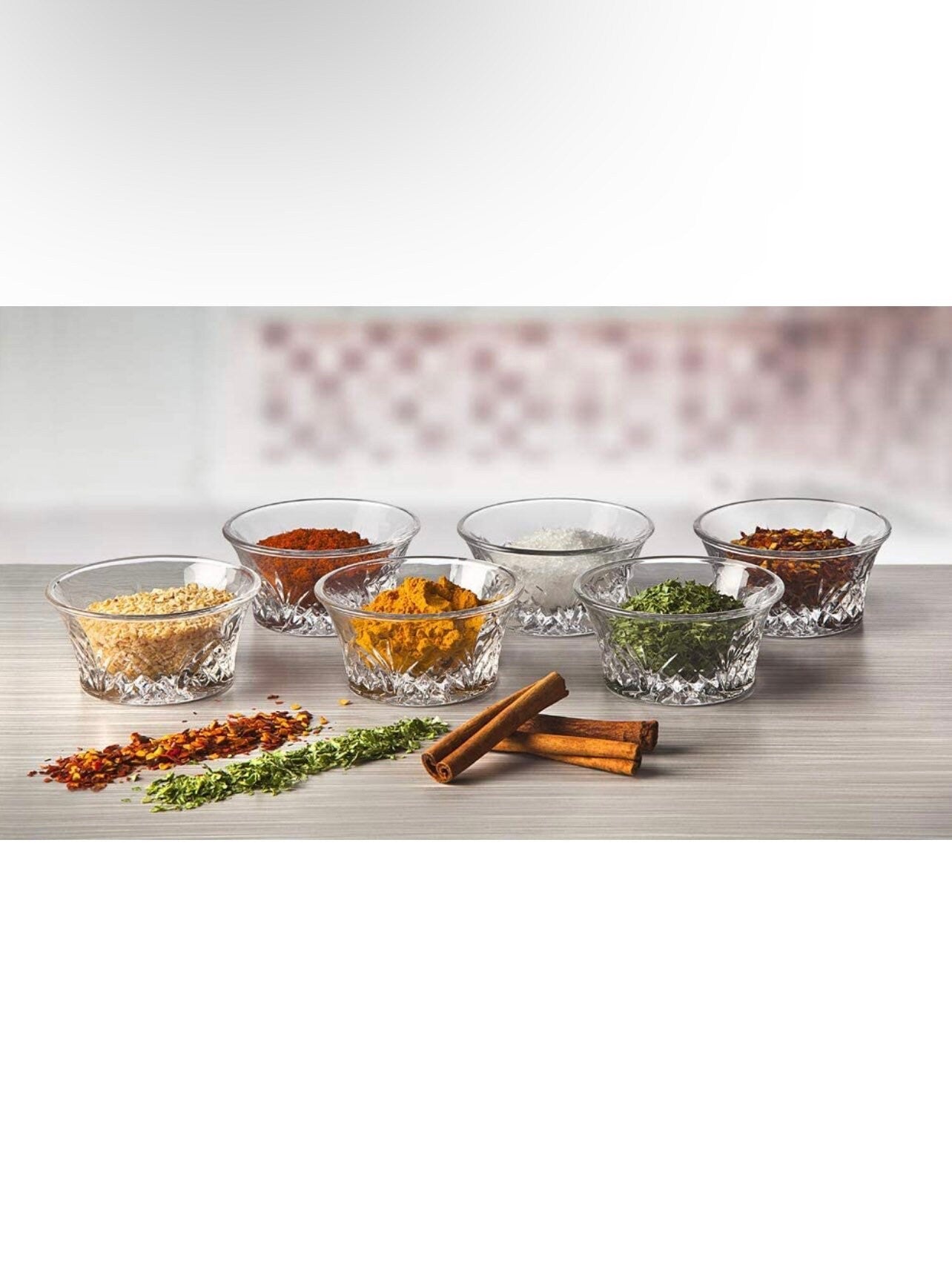 Godinger Bowl Set - Mini Crystal Prep, Dip, Dessert, Bar Dish Bowls - Set of 6, 2oz