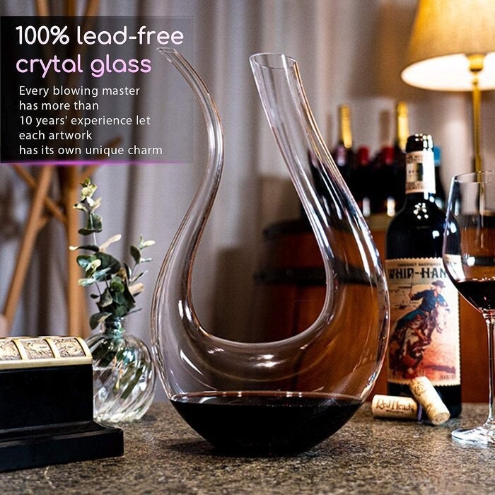 U-Shaped Wine Decanter For Luscious Wines