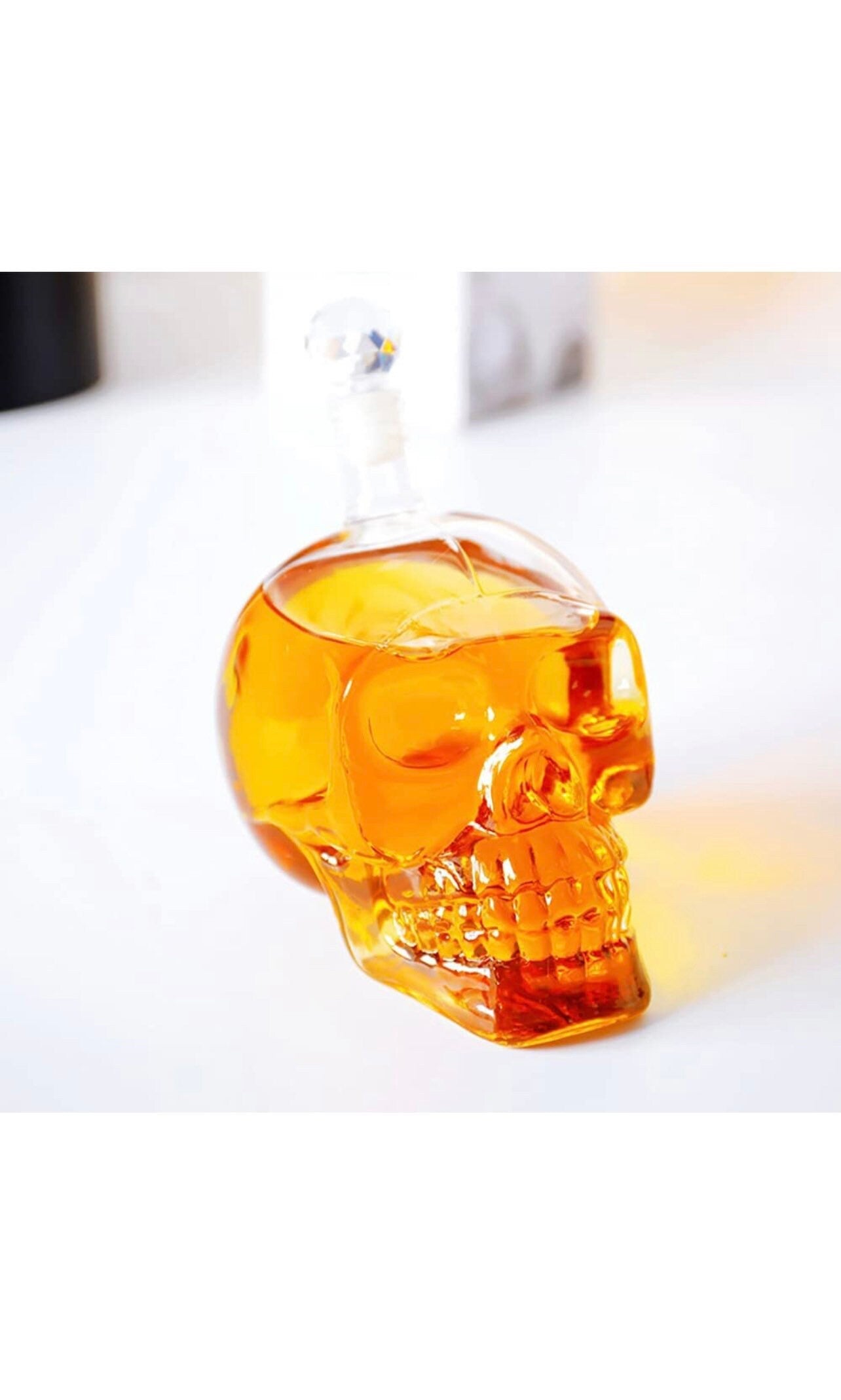 Skull gothic bars Whiskey Decanter 1000ml Glass Skull Head Wine Bottle Liquor Decanter for Scotch Vodka Whisk