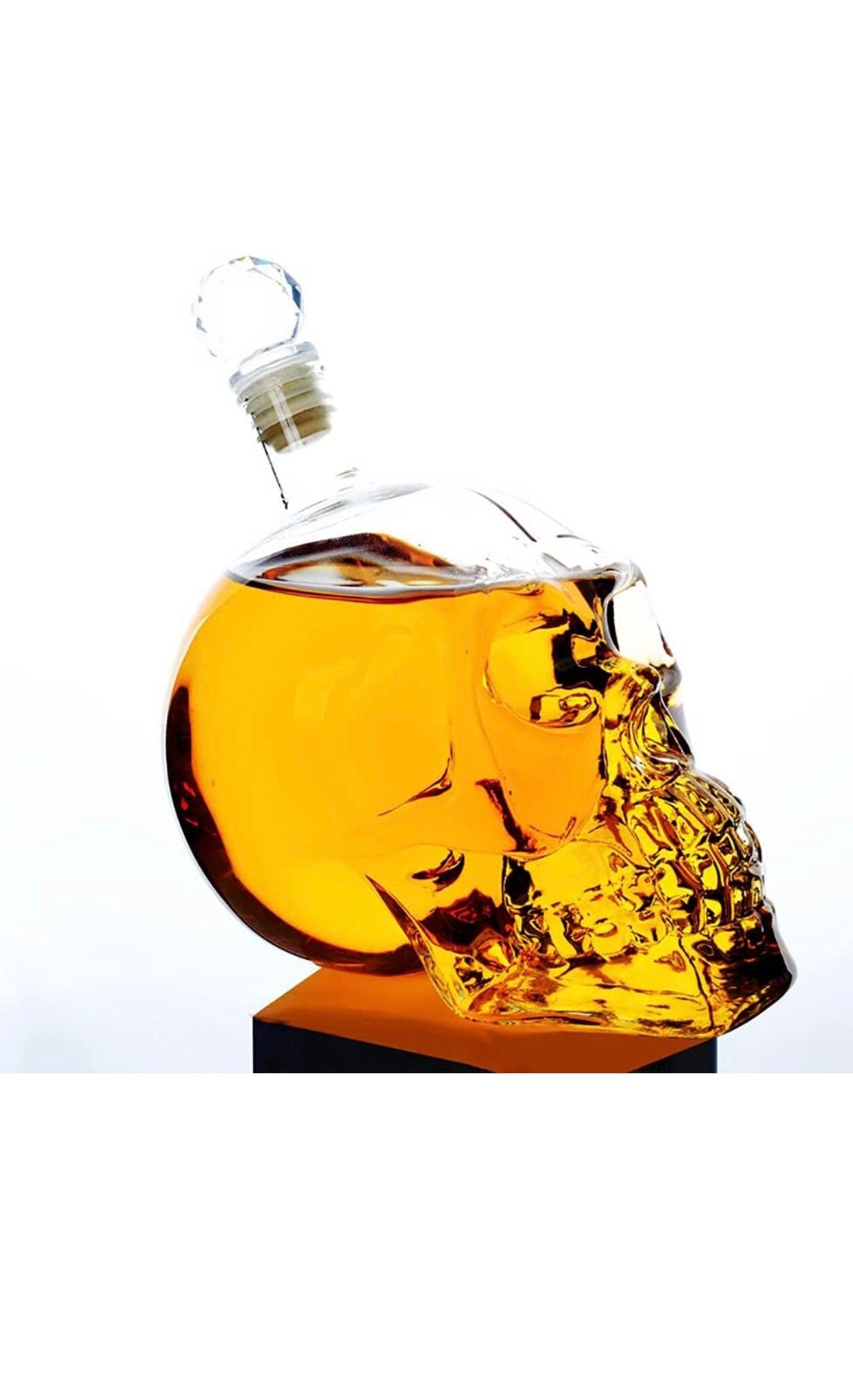 Skull gothic bars Whiskey Decanter 1000ml Glass Skull Head Wine Bottle Liquor Decanter for Scotch Vodka Whisk