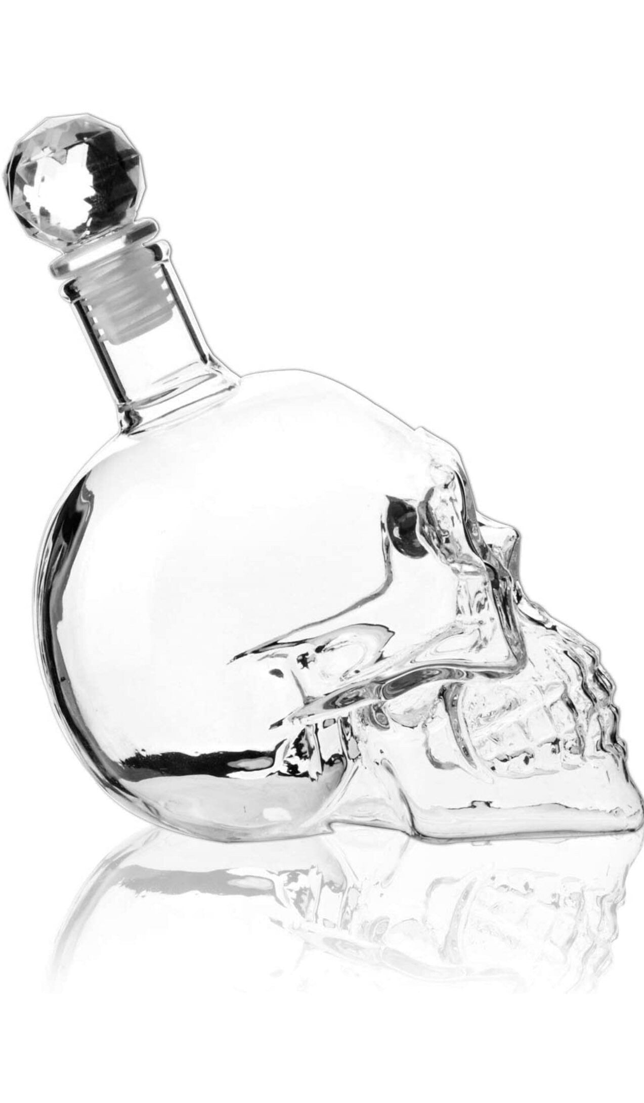 Skull gothic bars Whiskey Decanter 1000ml Glass Skull Head Wine Bottle Liquor Decanter for Scotch Vodka Whisk