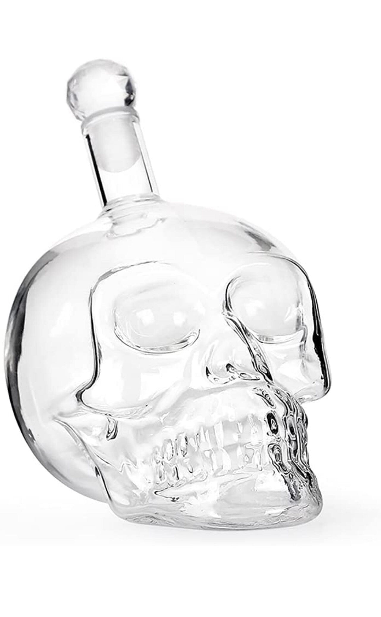 Skull gothic bars Whiskey Decanter 1000ml Glass Skull Head Wine Bottle Liquor Decanter for Scotch Vodka Whisk