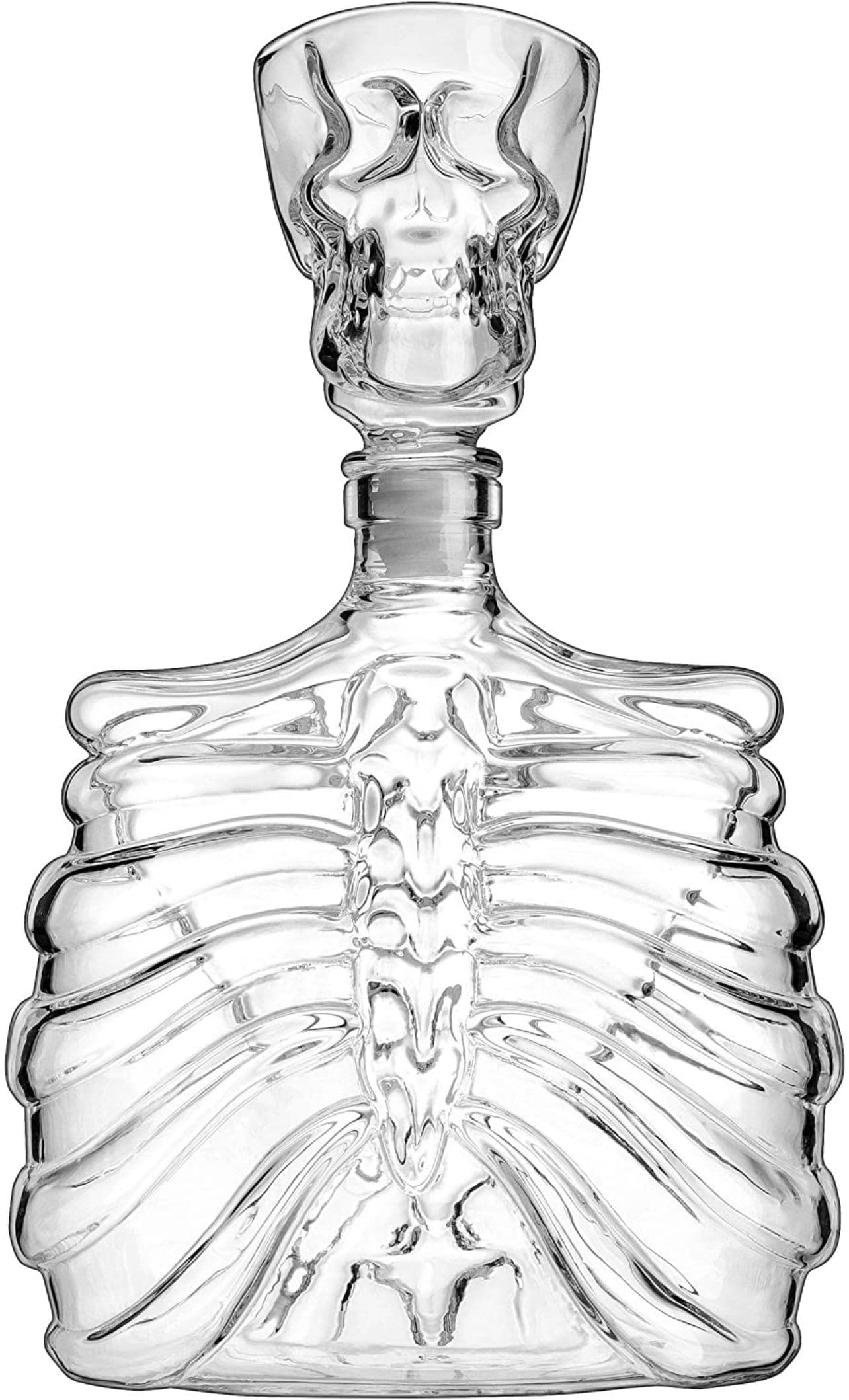 Skull Whiskey Decanter and Shot Glass, Skull Decanter, Skeleton Decanter, Liquor Decanter Bottle and Whiskey Glass Shot Glass Set - 32oz