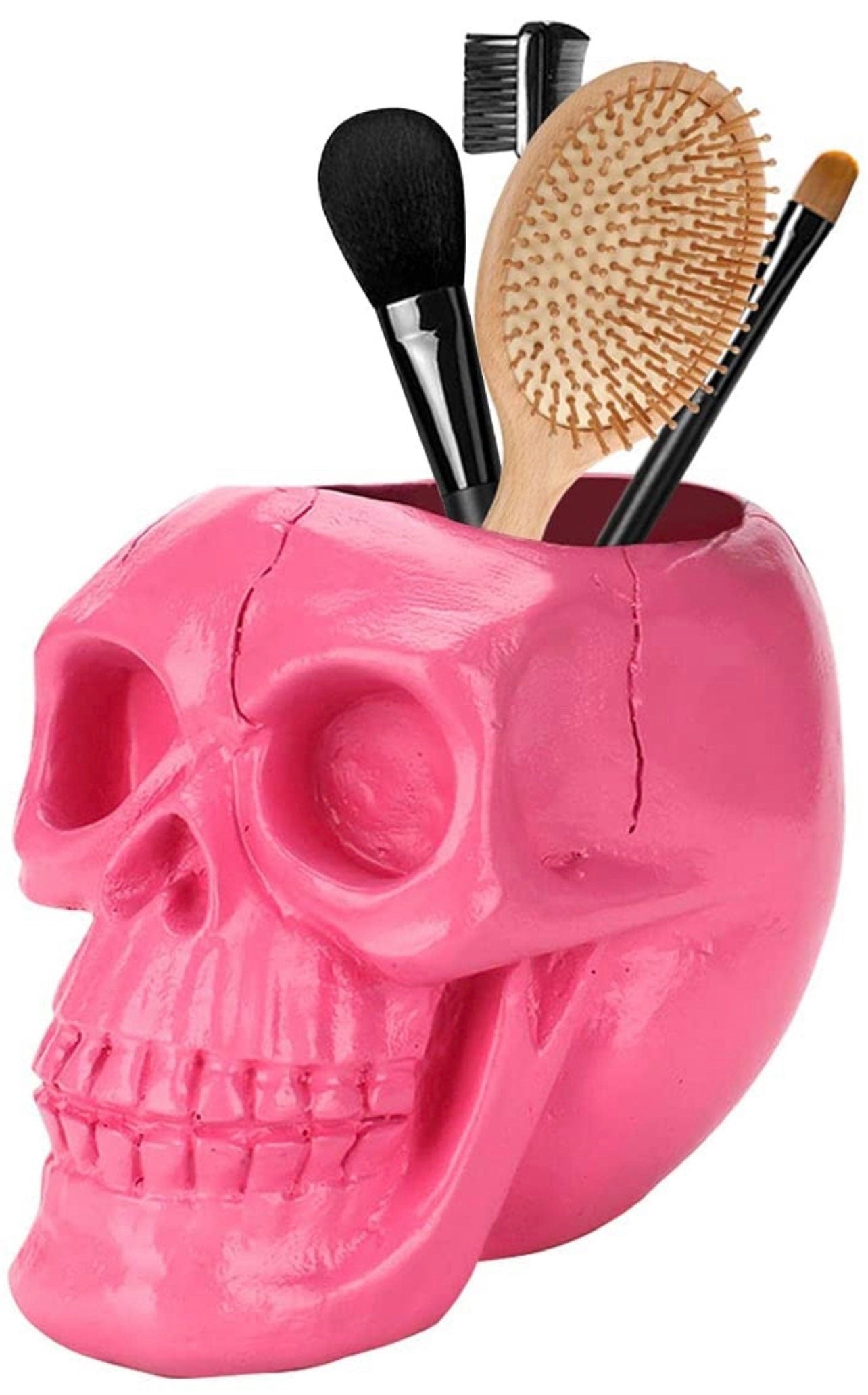 Creative Skull Head Makeup Brush Holder,Make Up Brush Case,Organizer Cosmetic Organizer,Pen Holder