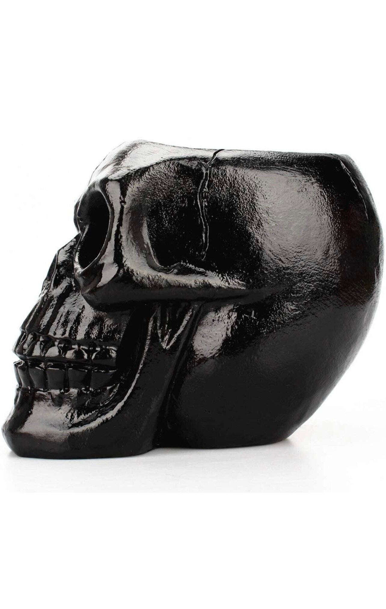 Creative Black Skull Pen and Pencil Holder Stand Pen Cup Makeup Brush Holder Desk Accessories Supplies Organizer