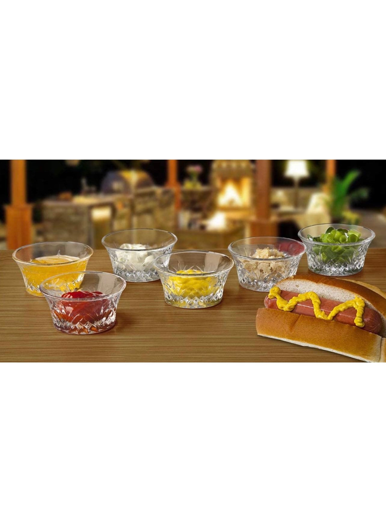 Godinger Bowl Set - Mini Crystal Prep, Dip, Dessert, Bar Dish Bowls - Set of 6, 2oz