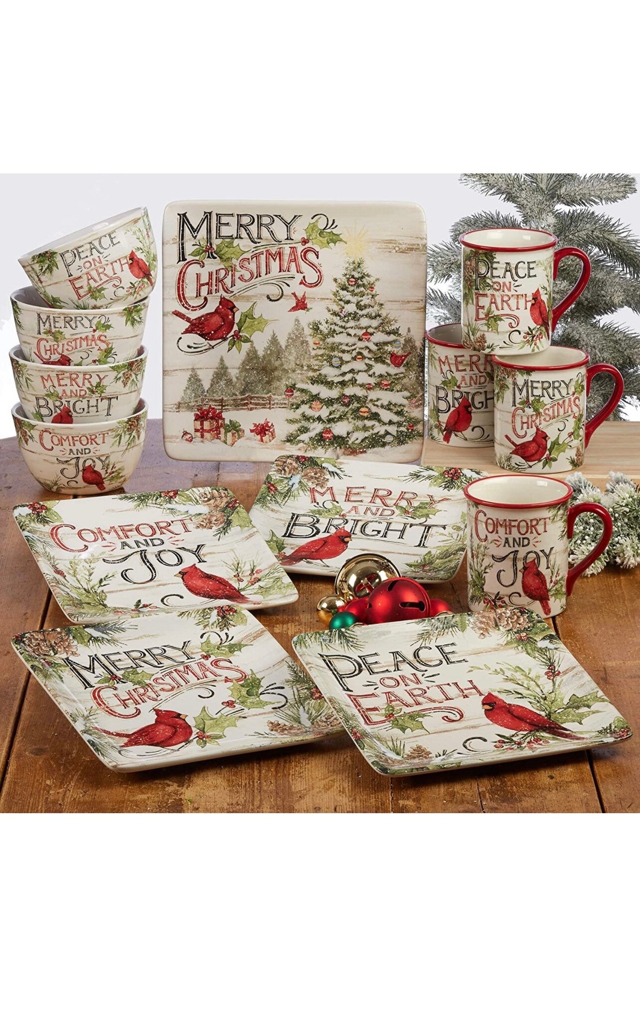 Christmas 16 oz. Mugs, Set of 4, 4 Count (Pack of 1), Multicolored by Susan Winget