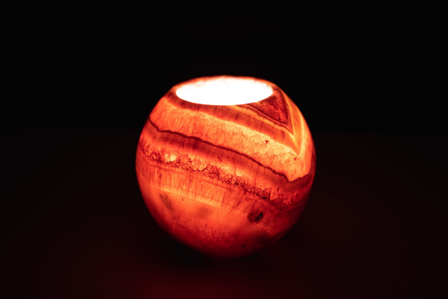 Alabaster Candle Holder - Tealight and Votive Candles Holders with Amber Glow for Home Décor Natural Stone Soothing