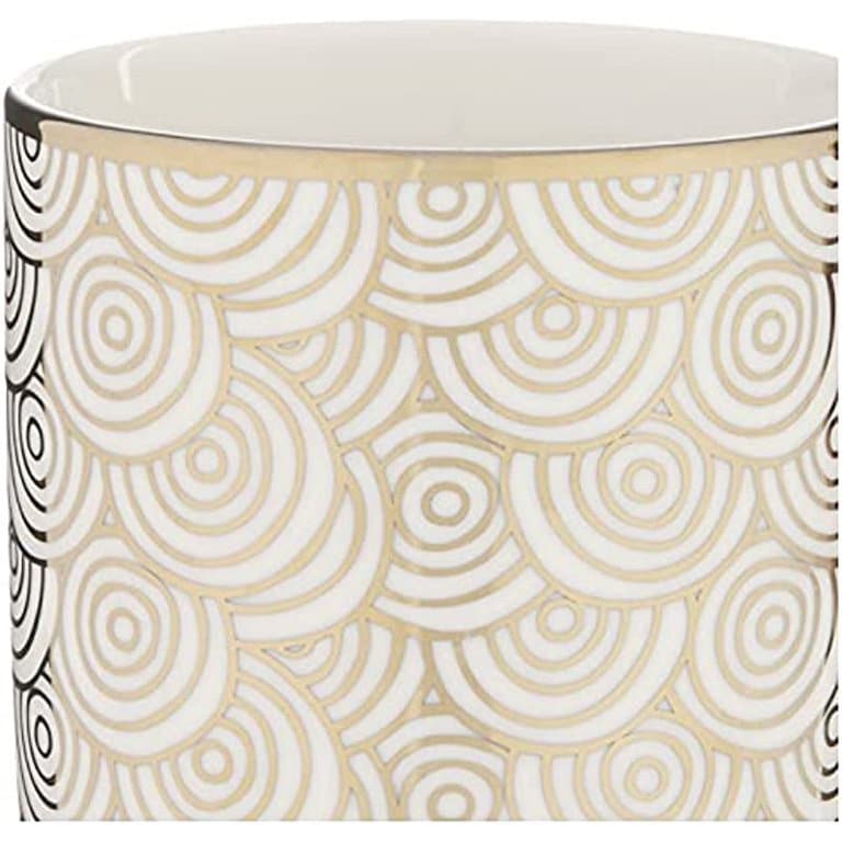 Mosaic 14 oz. Gold Plated Mugs, Set of 6, 6 Count (Pack of 1)