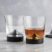 Godinger Whiskey Glass Tumbler and Cooling Stone Coaster - Set of 2