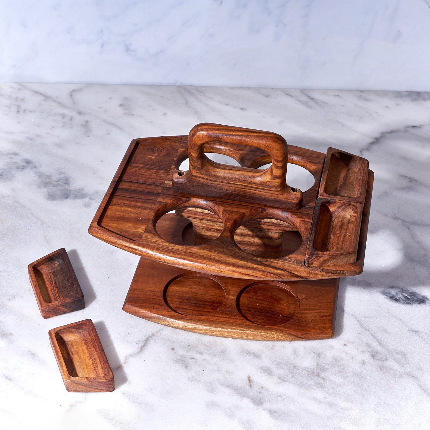 Snack table, Wooden serving tray, Picnic Table, Beer Bottle Serving Tray Beer bottle holder Beer Cocktail Crate